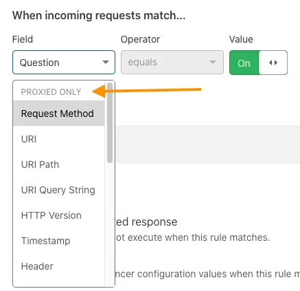 Choose load balancer fields based on the proxy status header